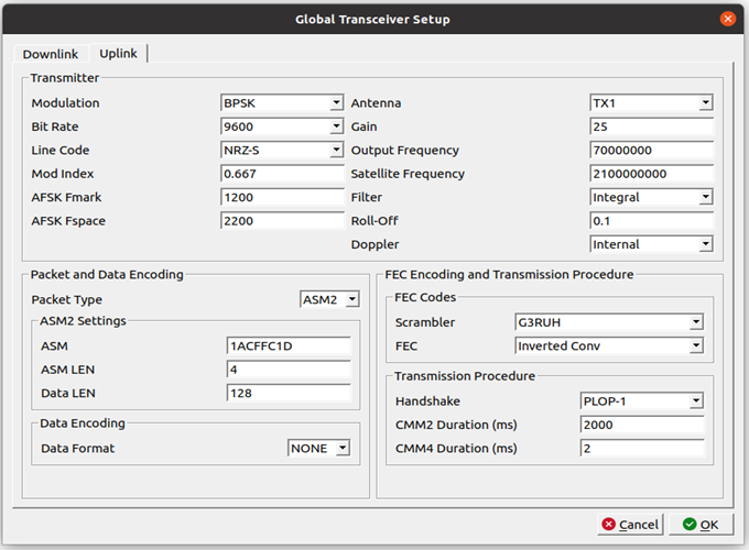 Transciever Screenshot